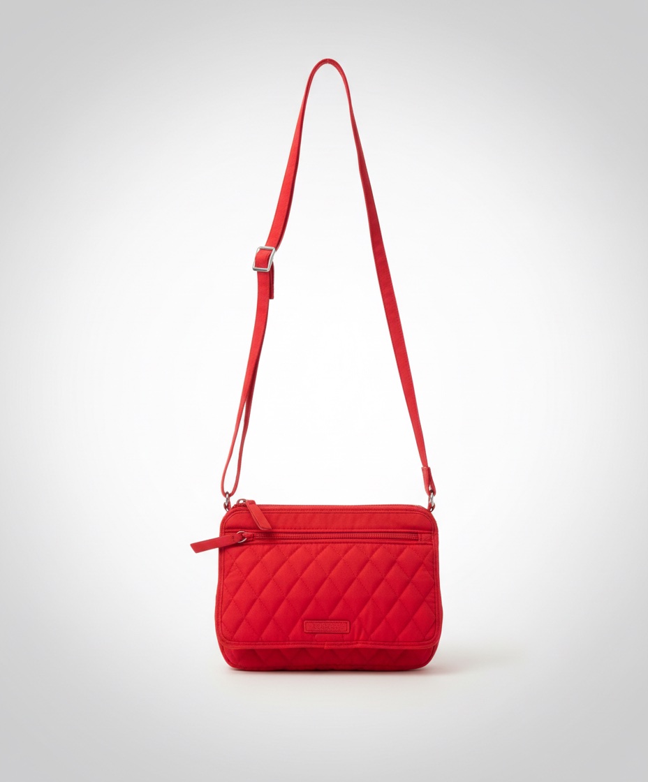 🔥Sac est dun Vera Bradley🔥 Petite Crossbody en tissu matelassé rouge État. Neuf 