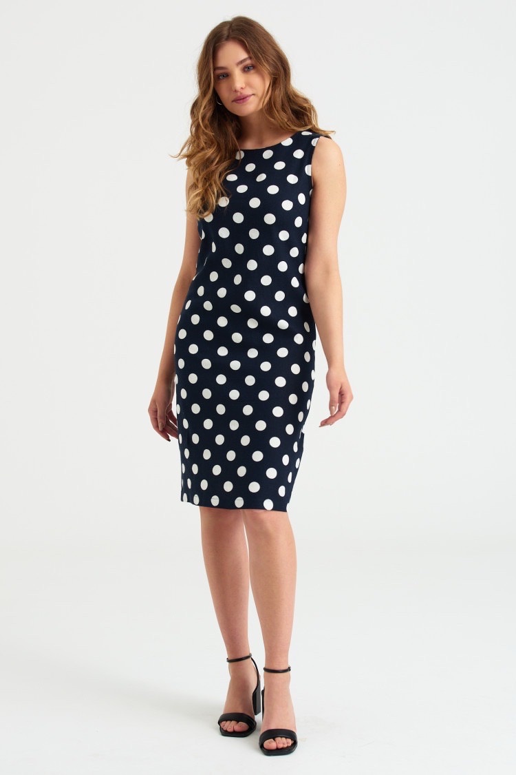 🔥Robe courte 🔥à pois de couleur bleu marine avec des pois blancs. Taille S M 