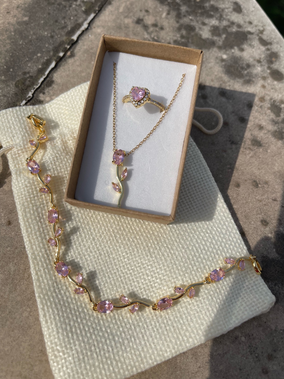 Parures collier bague bracelet