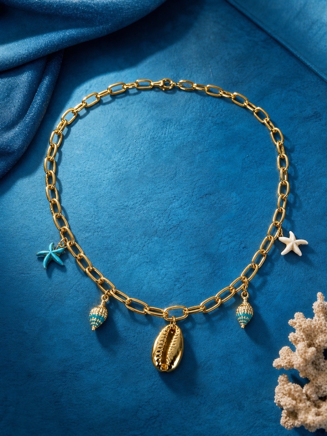 Collier avec fetiches collection ete 🩵