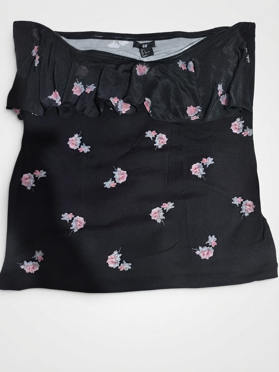 Top bustier à volants