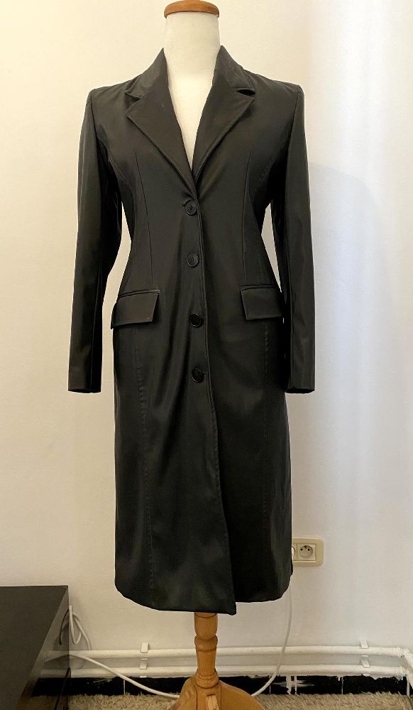 Manteau cuir noir