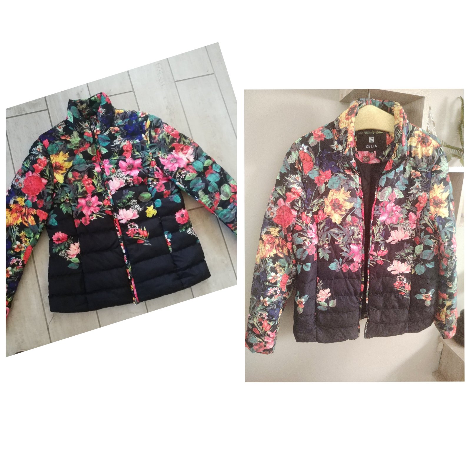 Magnifique doudoune à motif floral 