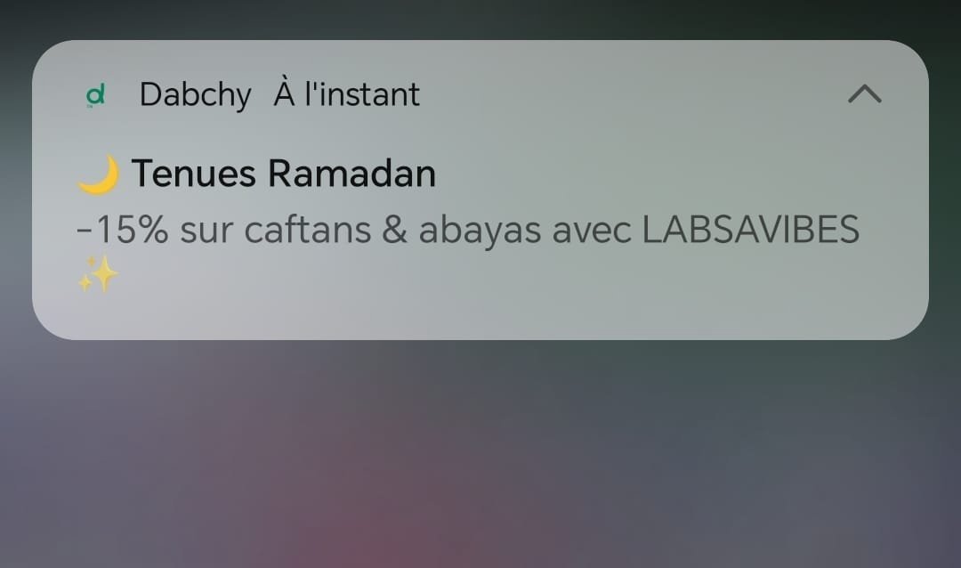 -15% sur les abayas et caftans avec le code promo  LABSAVIBES