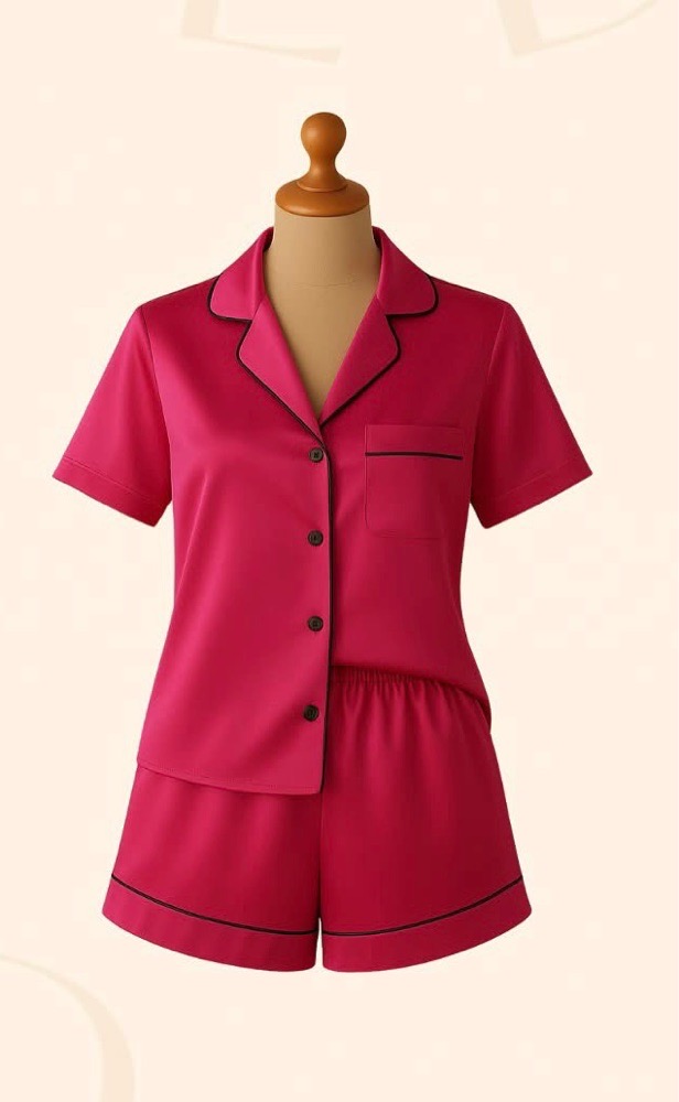 Pyjama (Amiral) en satin trois pièces 