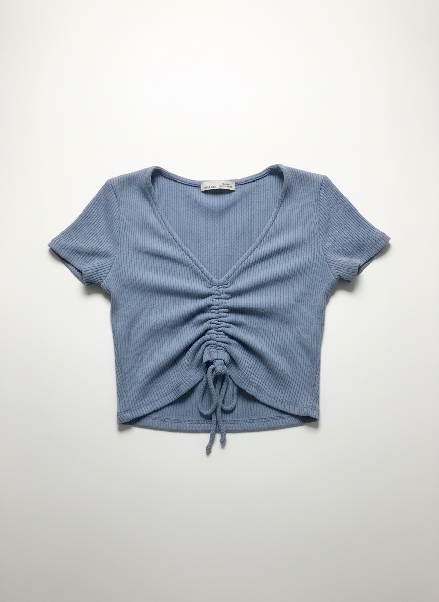 Crop top bleu 