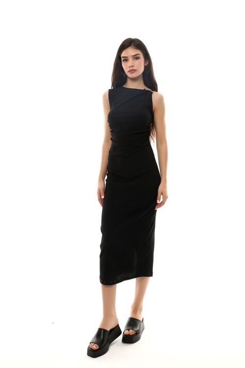 Robe noire moulante la taille s 
