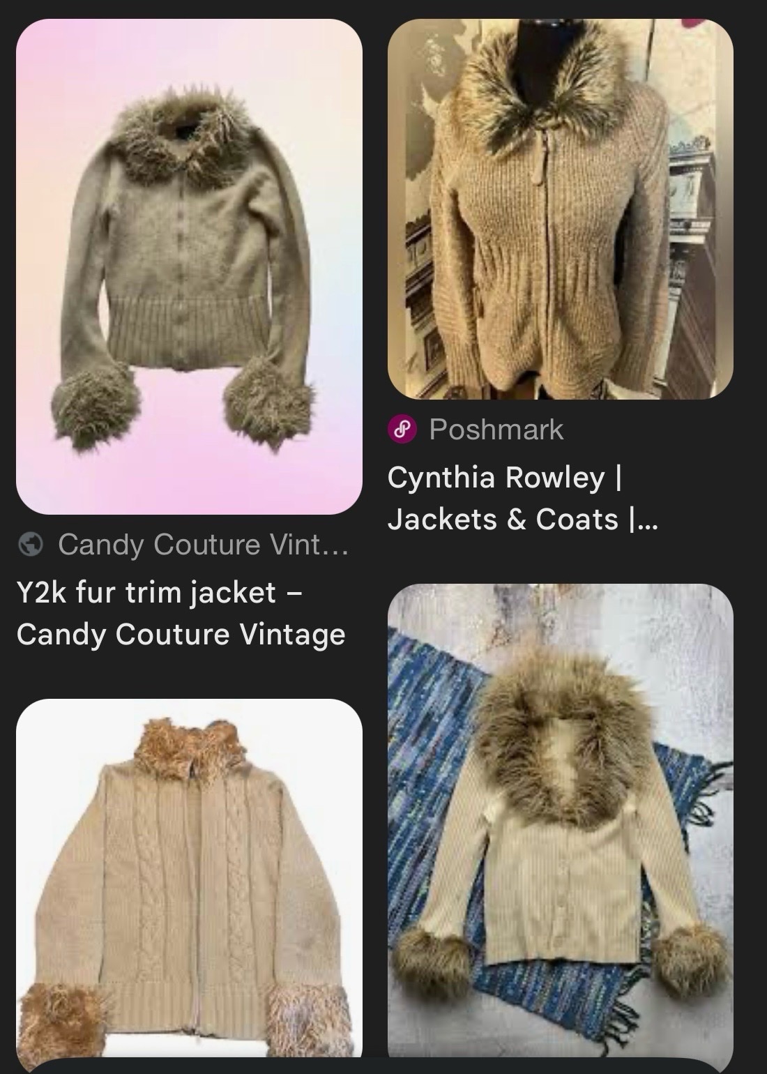 Y2k fur jacket