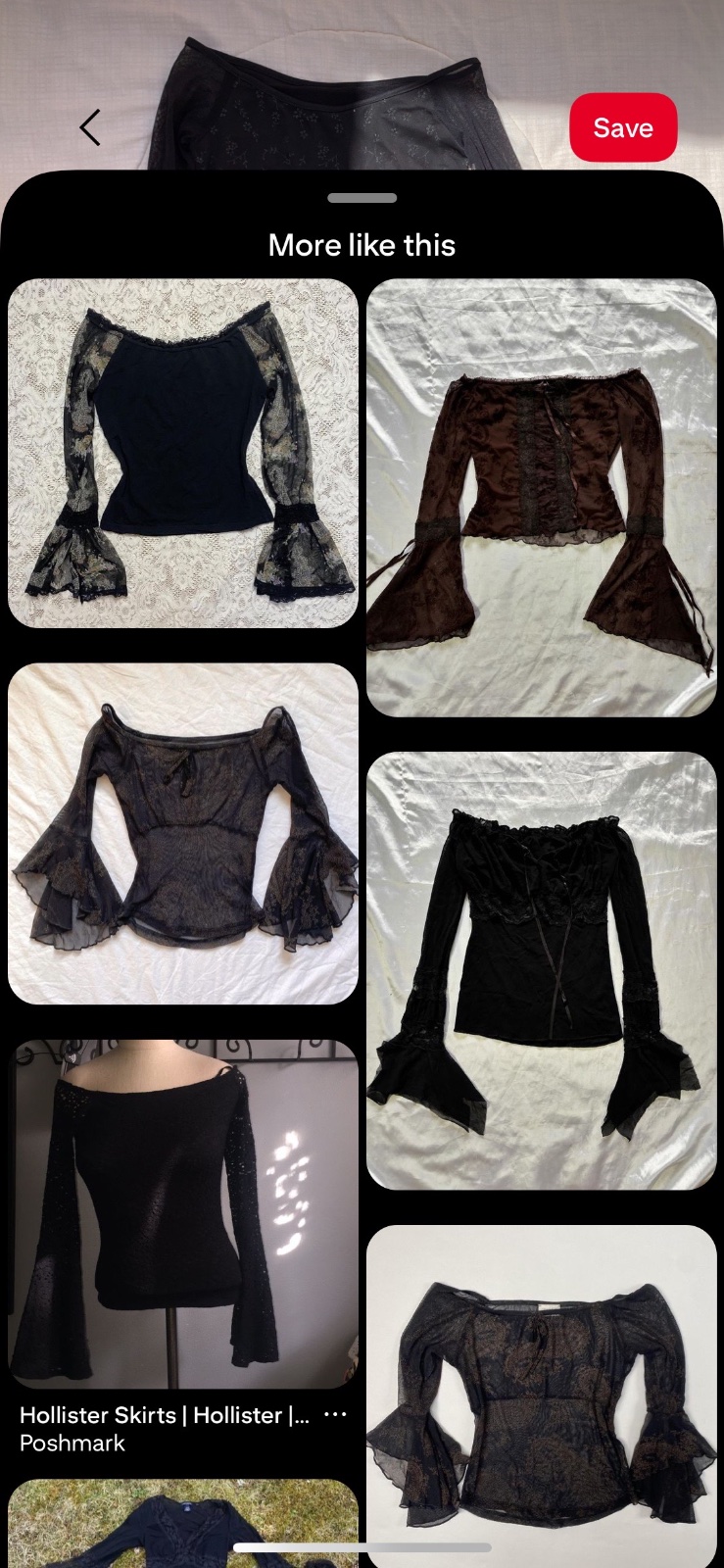 Witchy Gothic Black Mesh Top 