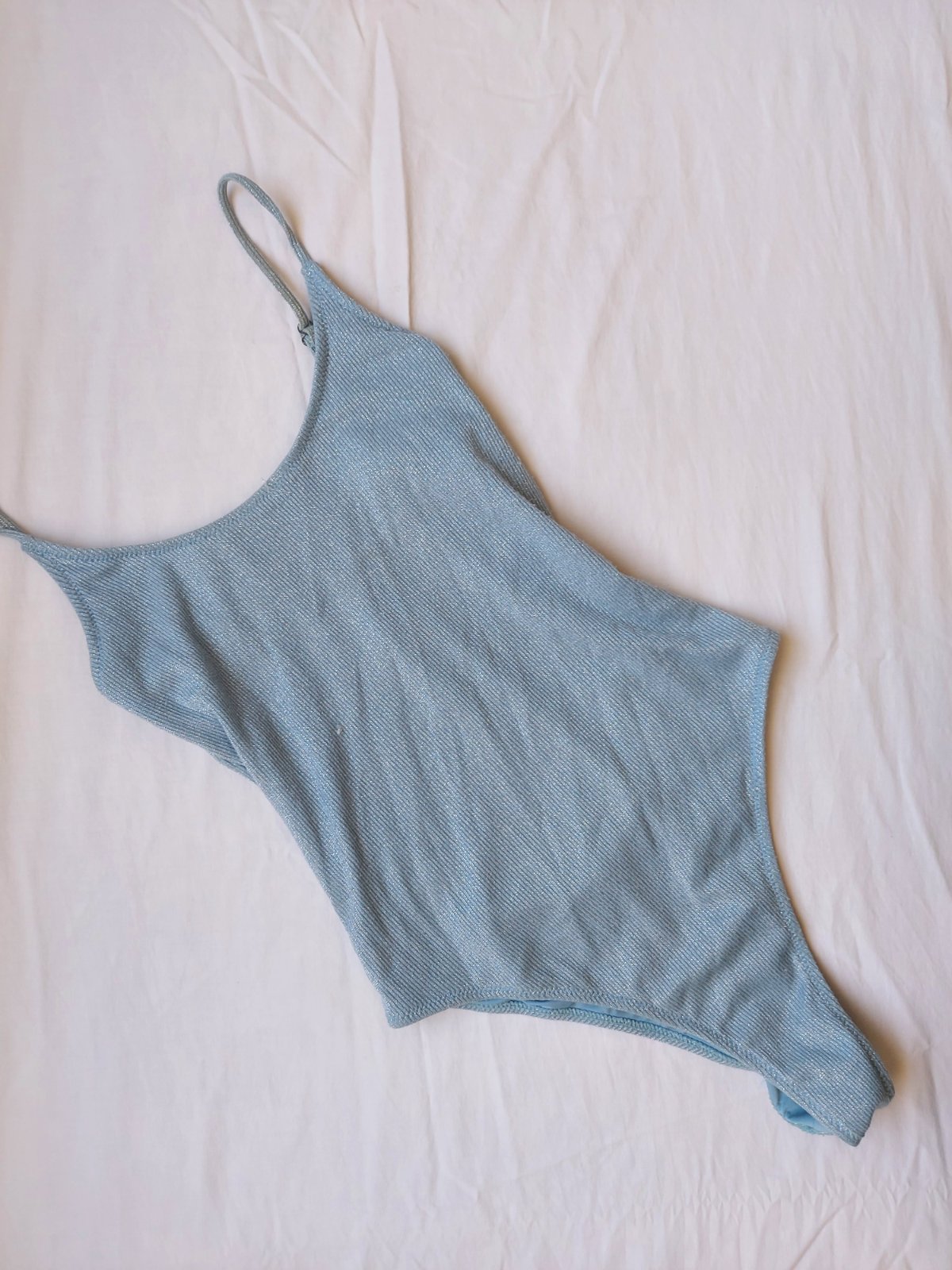 Maillot de bain 1 pièce bleu métallisé Piazza Italia - Taille M
