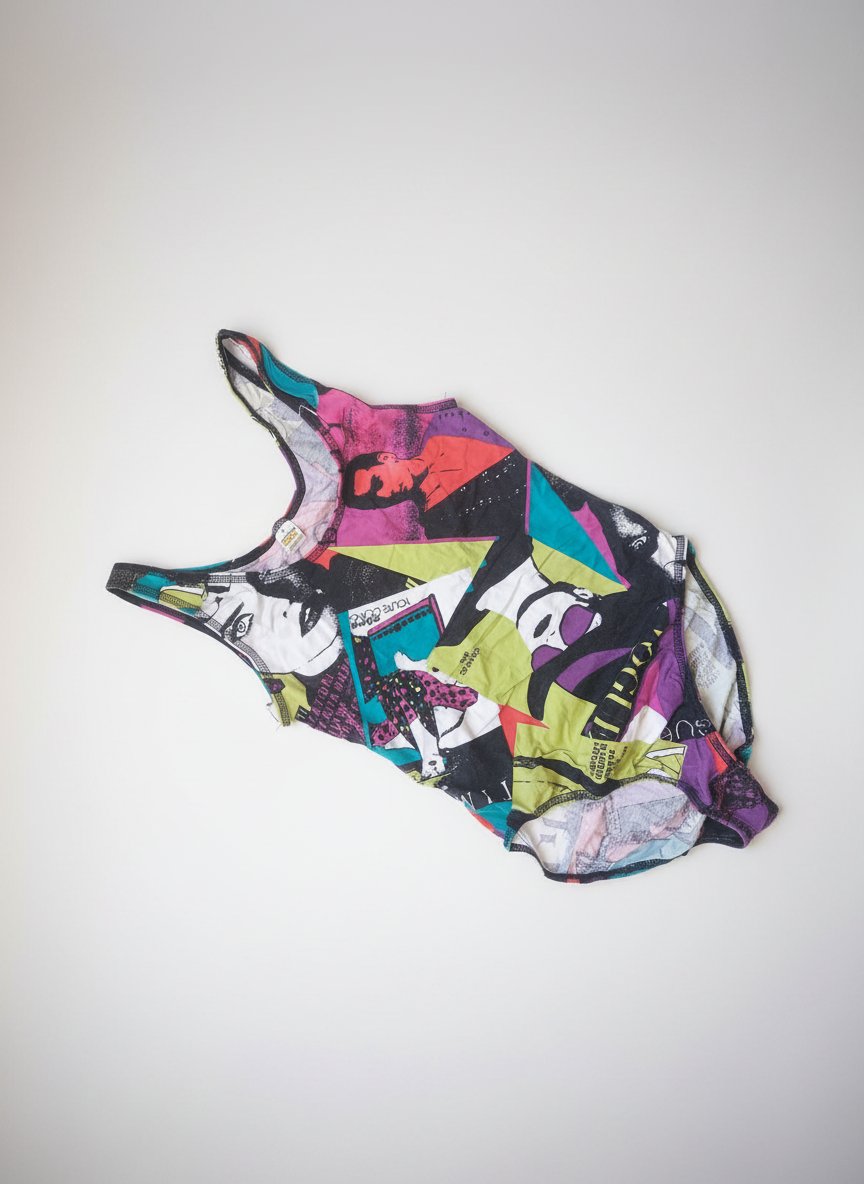 Body / Maillot de bain vintage imprimé Pop Art (Taille S)