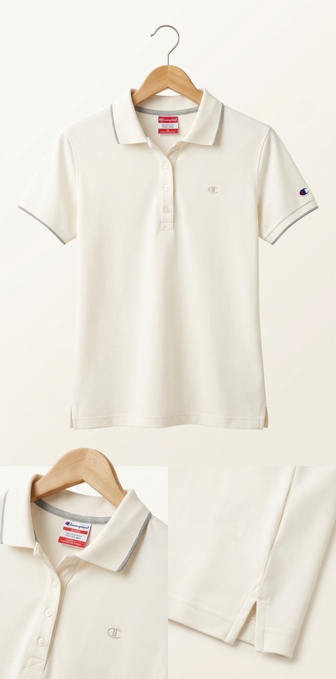 Polo blanc Champion Heritage Fit – Taille S M L