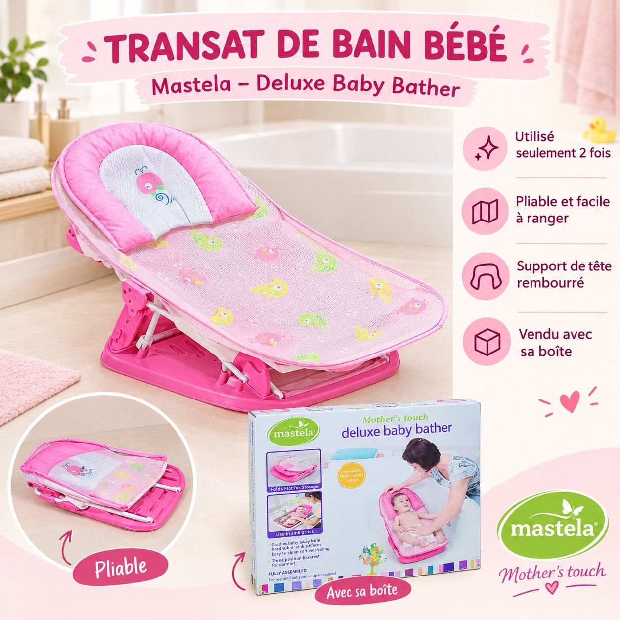 Transat de bain bebe 