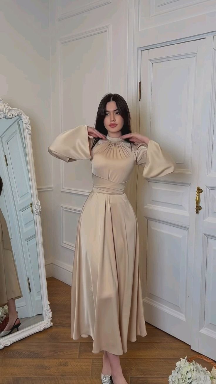 Robe beige shein 
