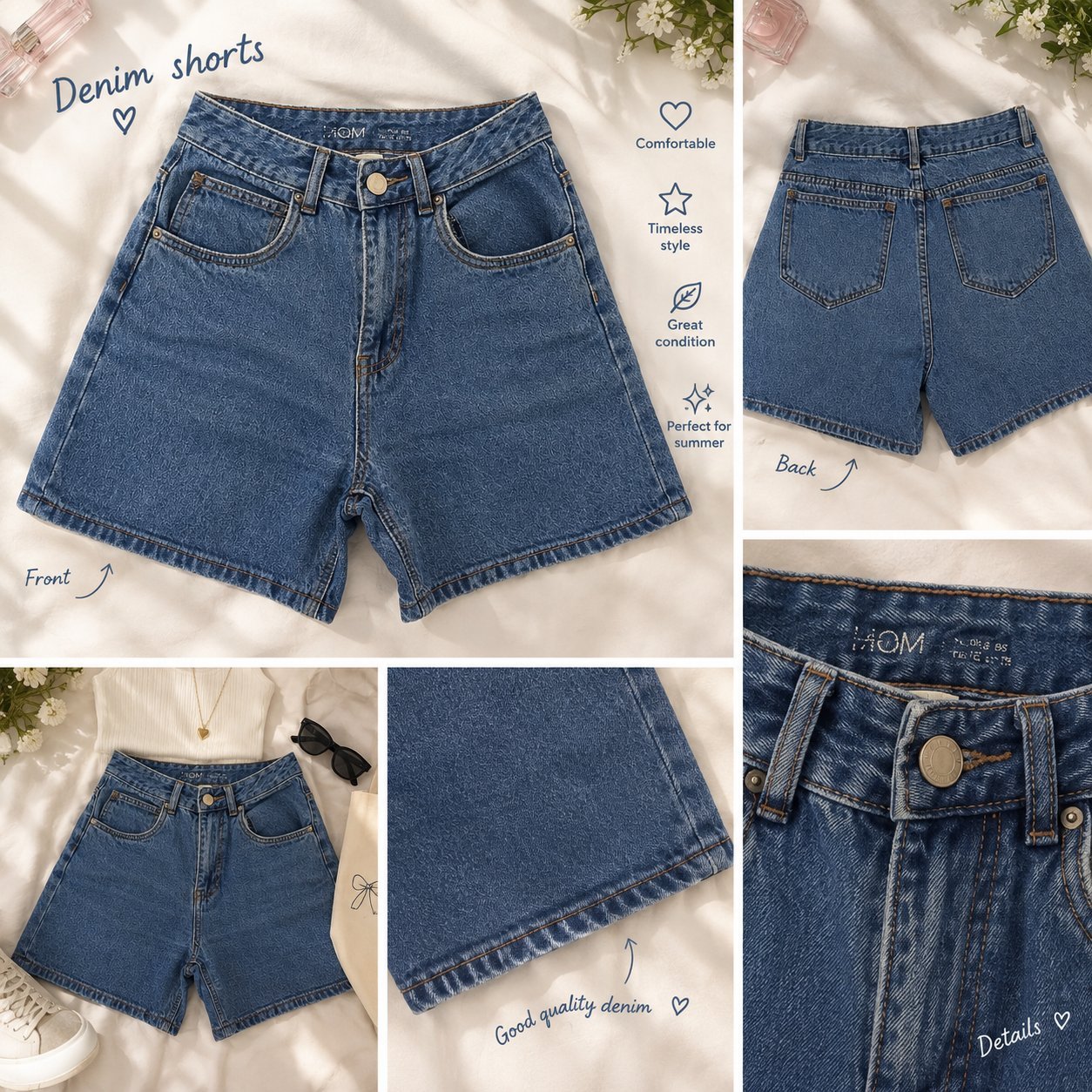 Short en jean style bermuda