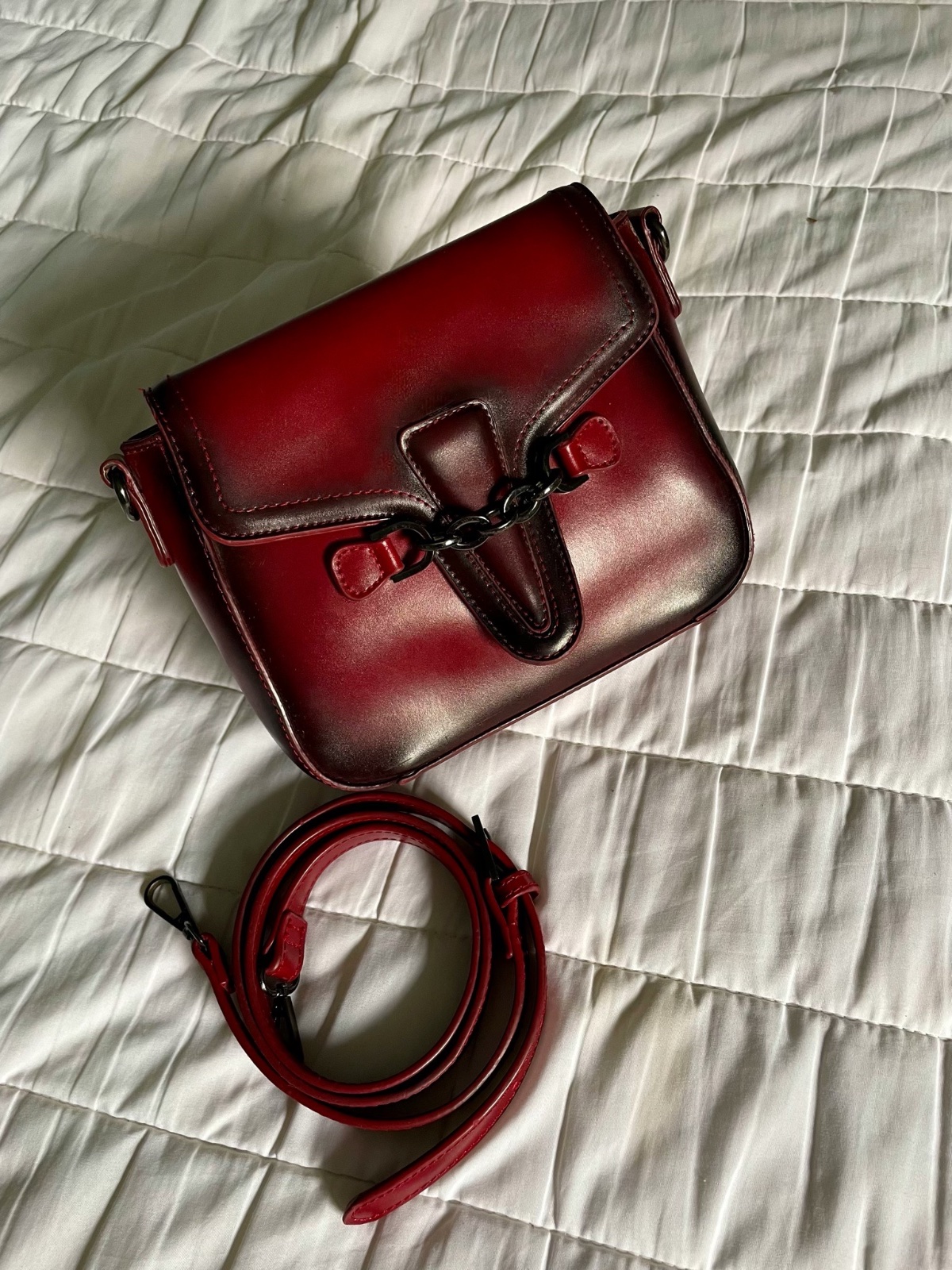 Gothic Burgundy & Black bag 