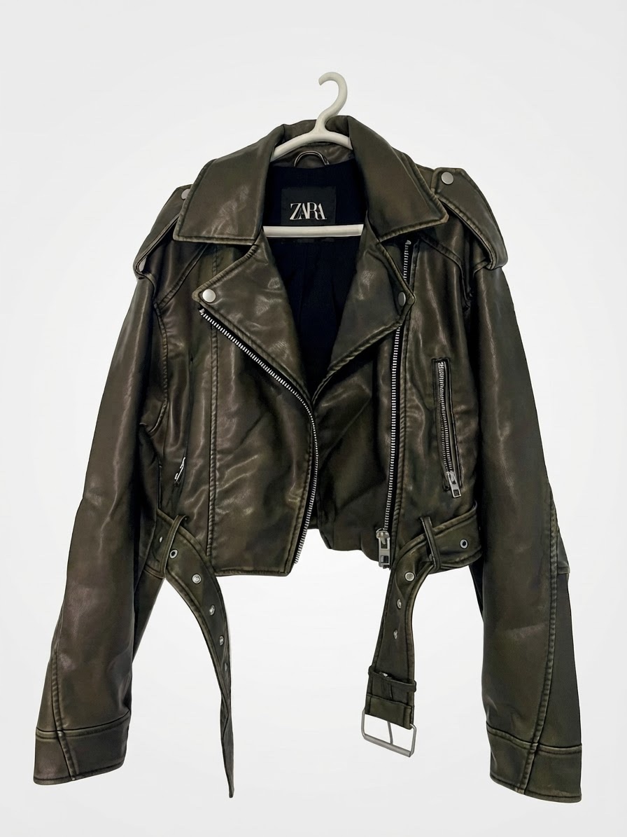 Zara leather jacket 
