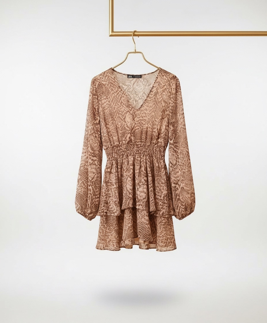 Robe courte imprimée python