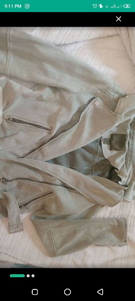 veste dain vert  taille s