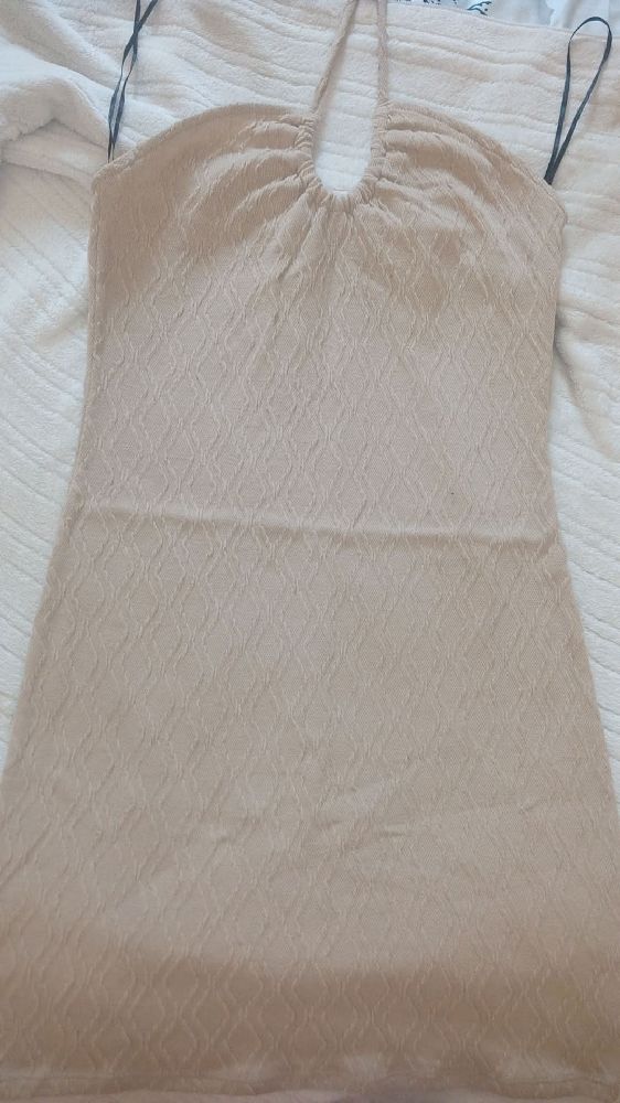robe mini beige taille s