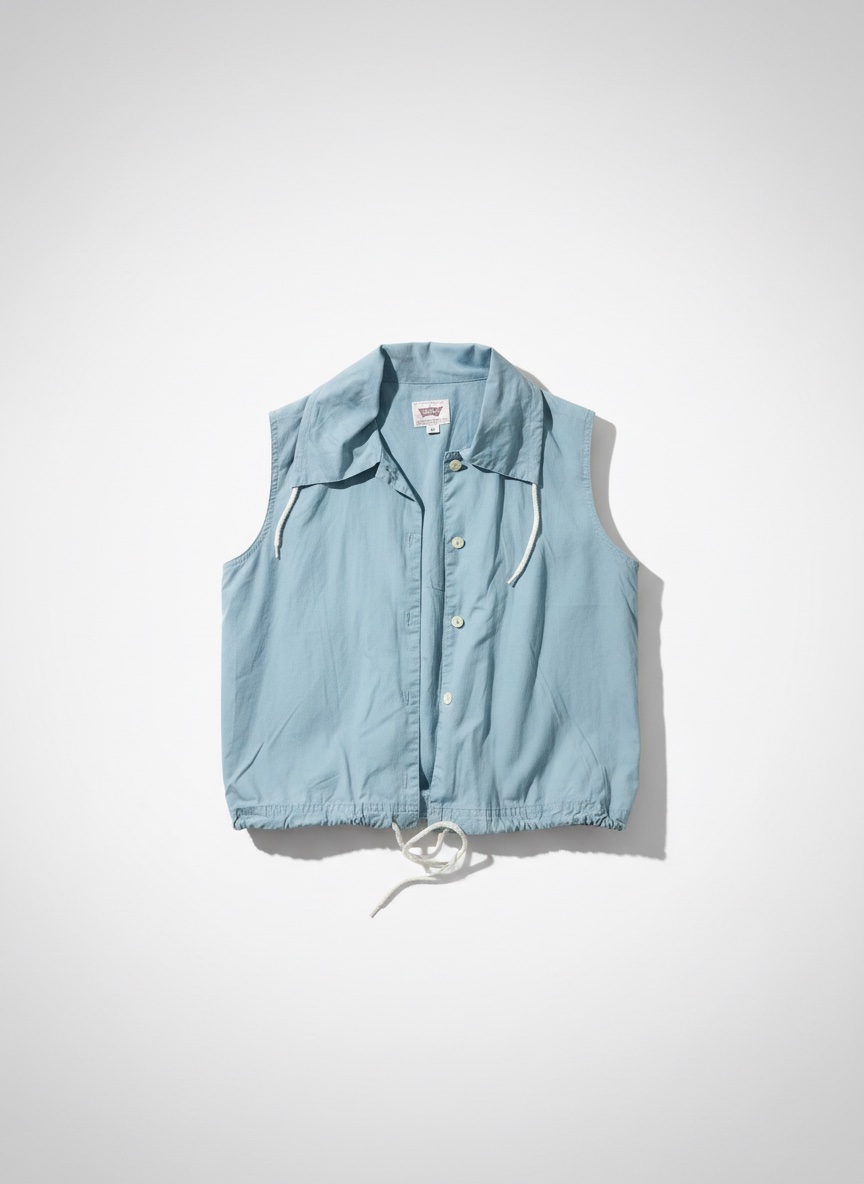 Gilet sans manches bleu clair – style tendance ✨