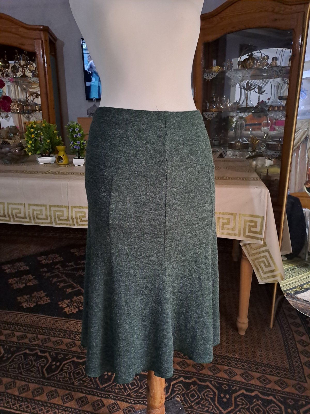 Jupe longue élégante vert foncé 🌿