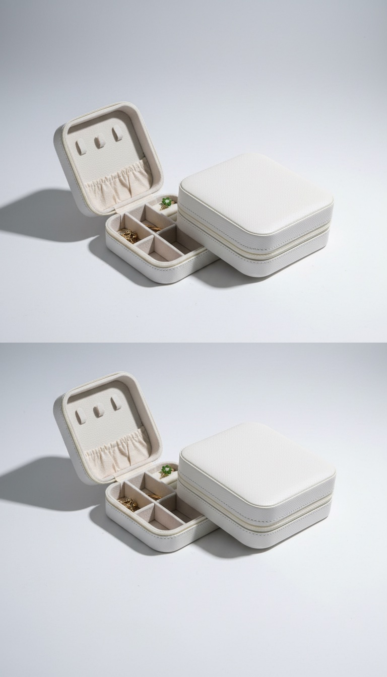 Petitee porte bijoux en blanc pour voyages