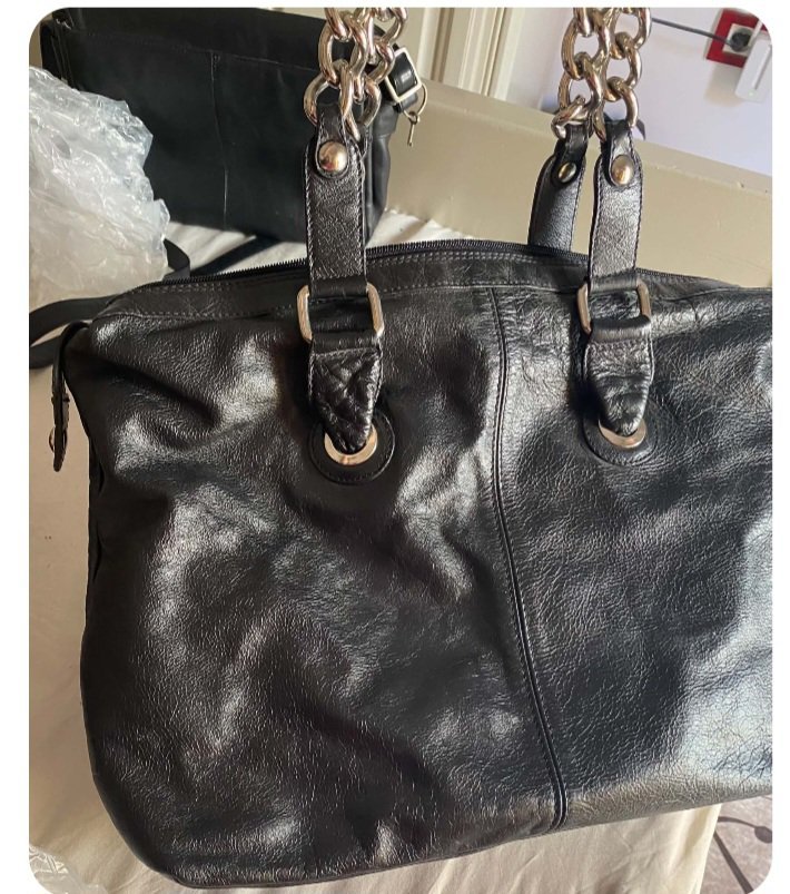 Sac cabas en cuir veritable