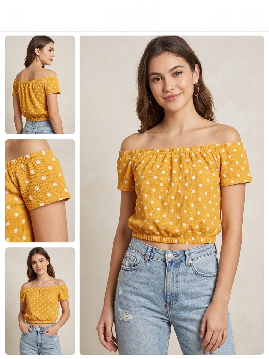 Pull col bateau polka dots 