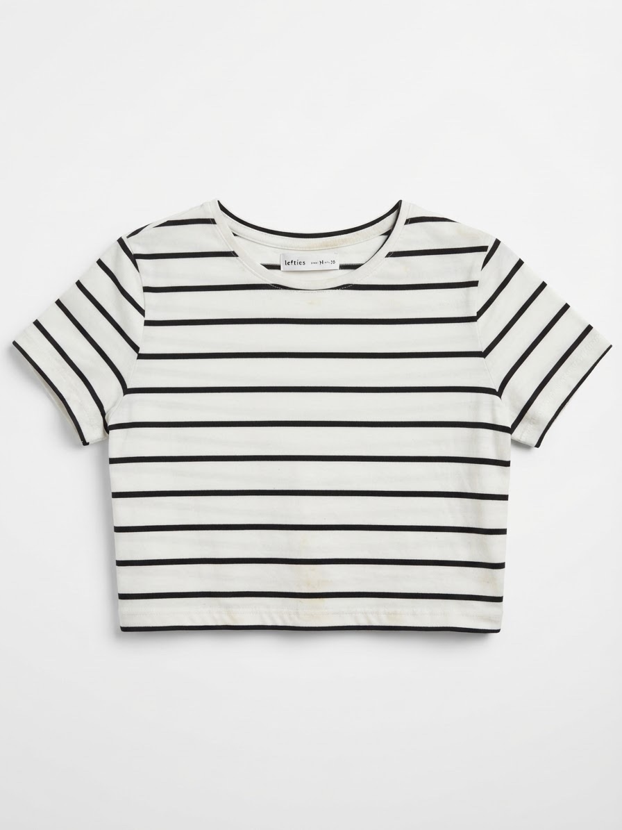 T-shirt rayé blanc & bleu 
