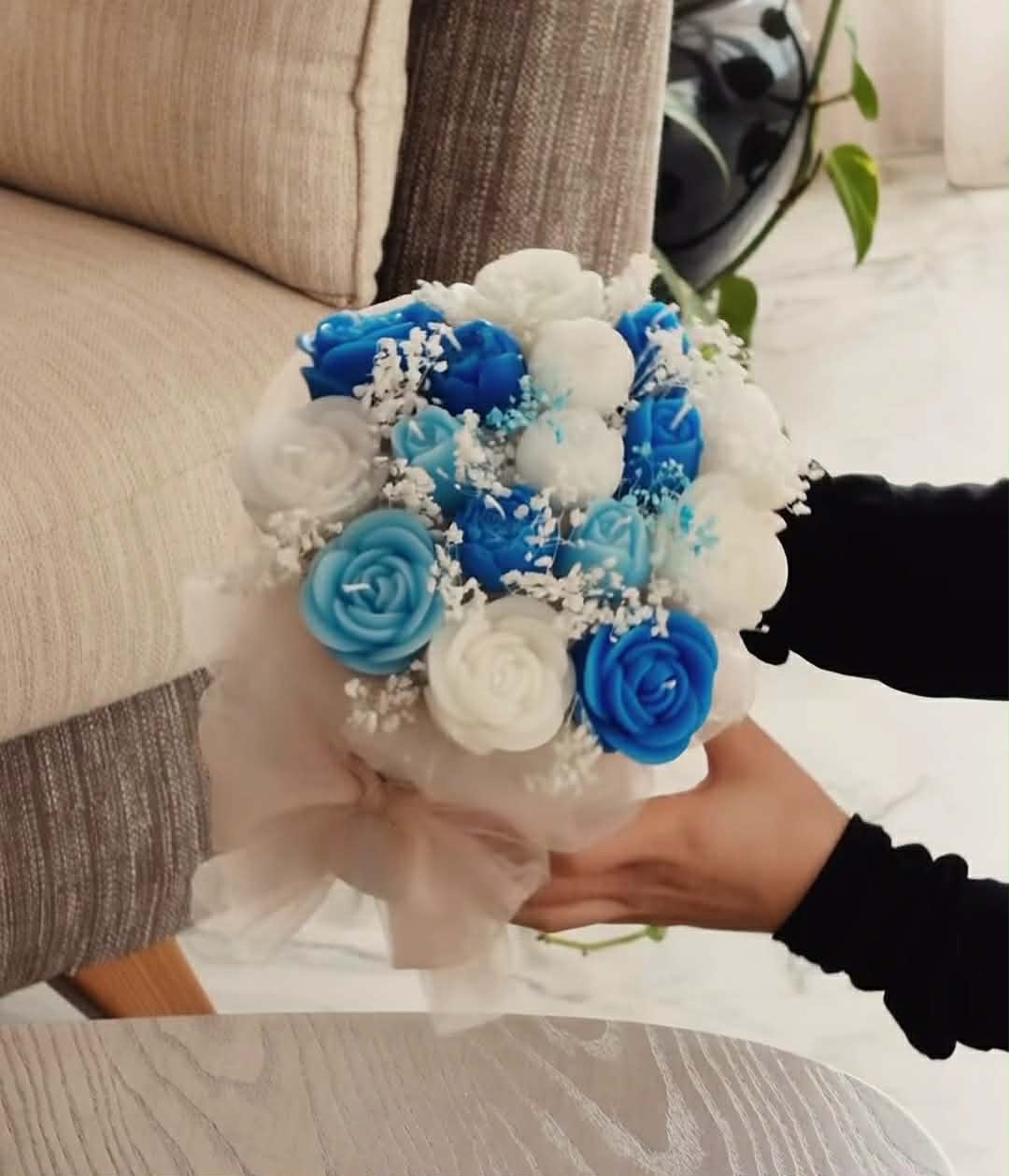 باقة ازهار شمع 