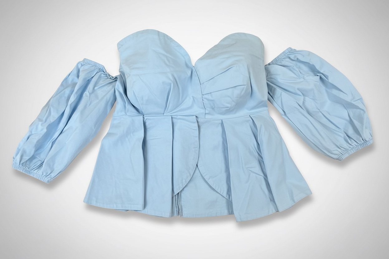 Haut bustier avec manches bouffantes de la marque Jennyfer taille M 