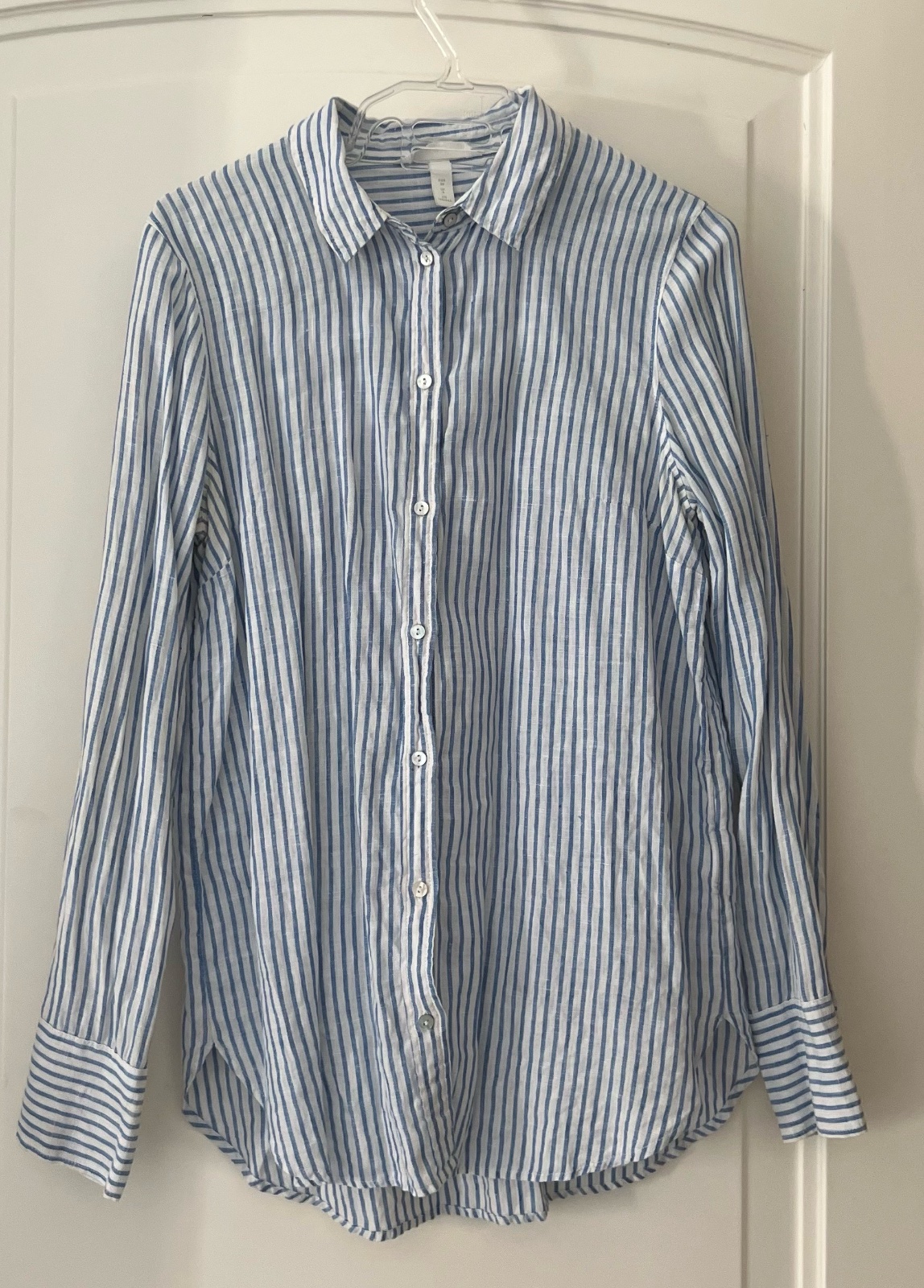 Chemise lin avec rayures marque H&M 