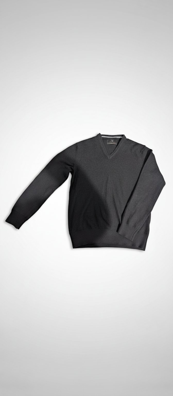 Pull IZAC  laine noir Mérinos