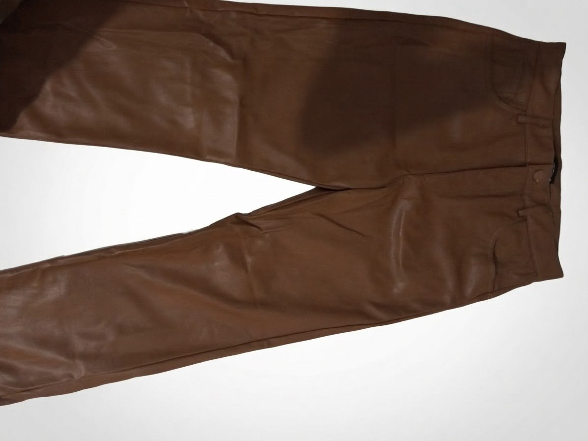 Pantalon cuir marron 