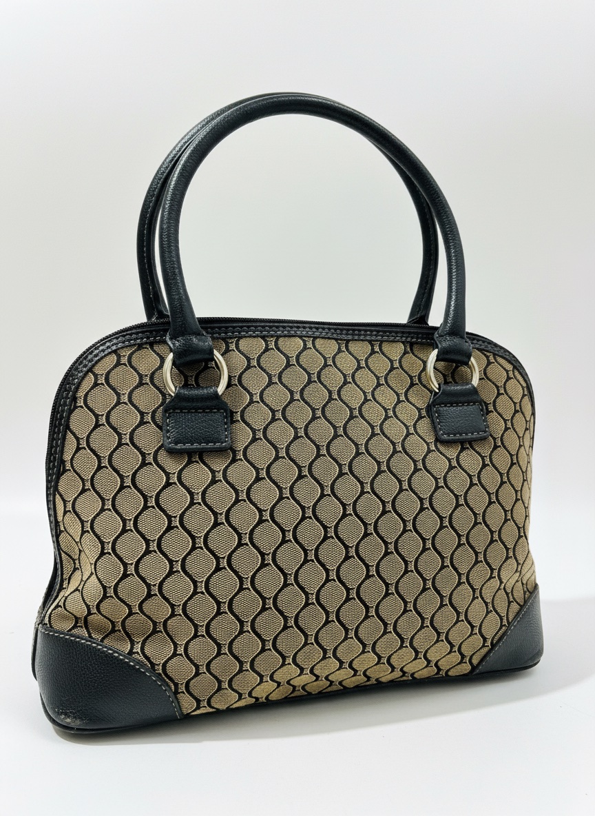 Sac à main Nine West – Motif Jacquard Beige & Noir (+ Un Cadeau Offert !)