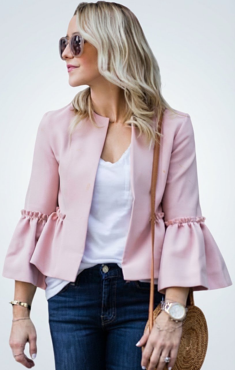 🌸 Blazer court rose pâle – s.Oliver Black Label 🌸