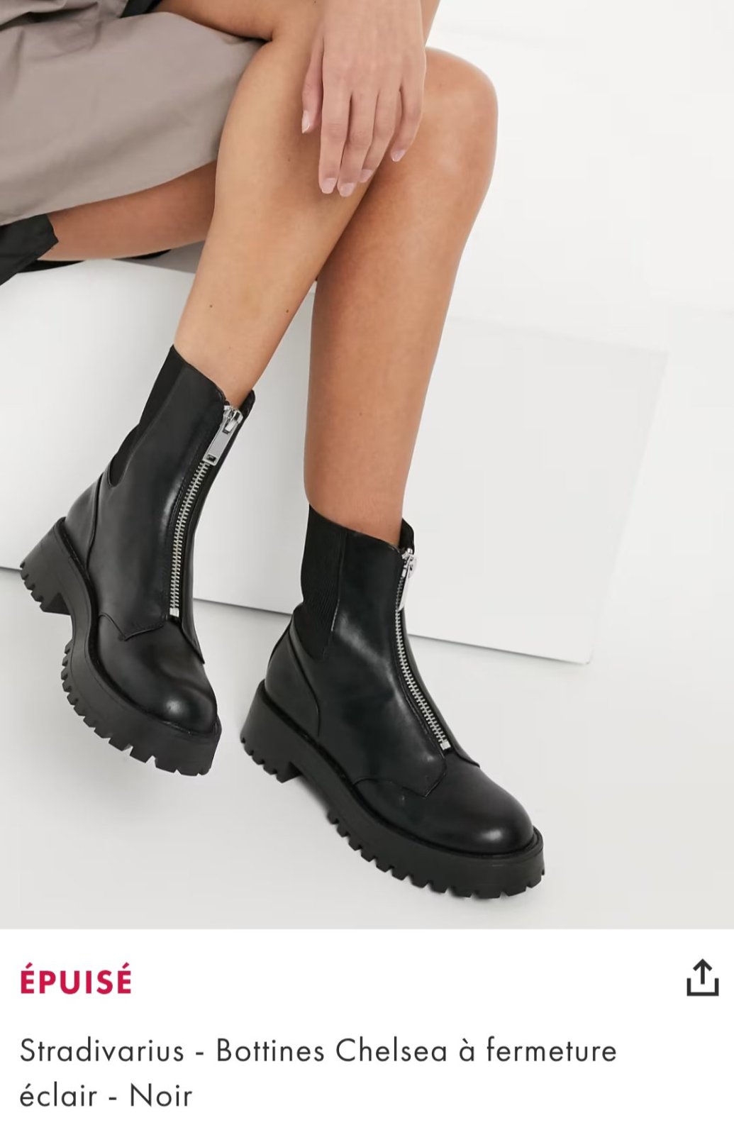 🎒 Rentrée/Automne : Bottines Chelsea Stradivarius Noires - Pointure 37 (Fit 38) 🍂✨