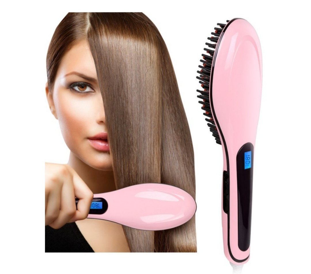 Brosse Chauffante 180° - 230°C / Rose🌺