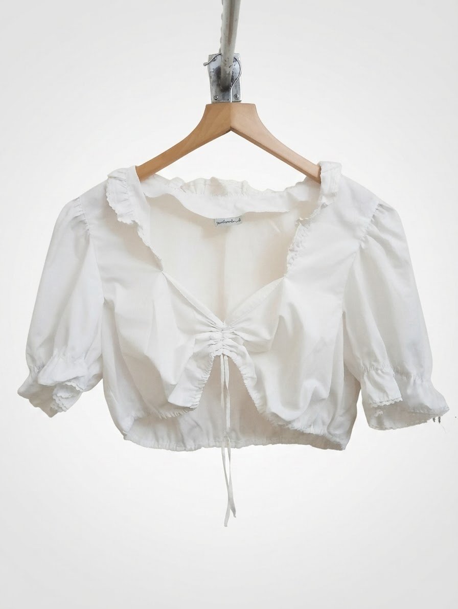 Chemisier crop top blanc 