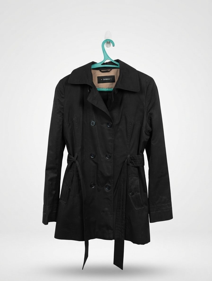 Manteau tranche coat noir 