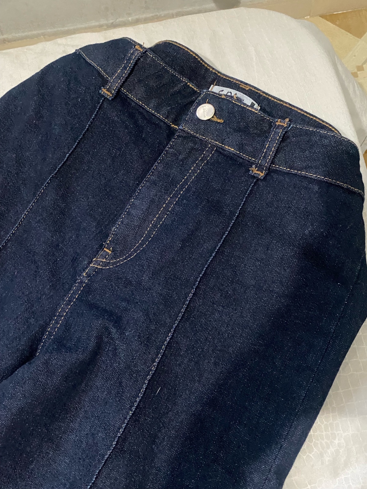 Jean large bleu foncé