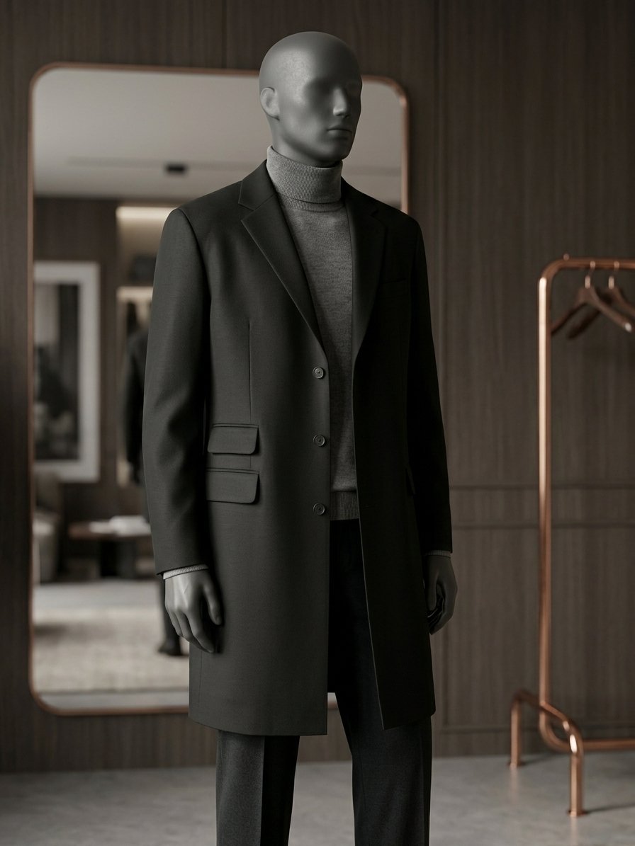 Veste longue / Manteau léger noir homme – xcellent état taille xxl