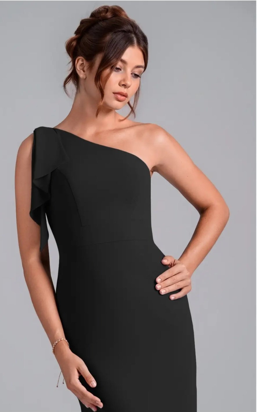 Robe noir longue ajustée taille S