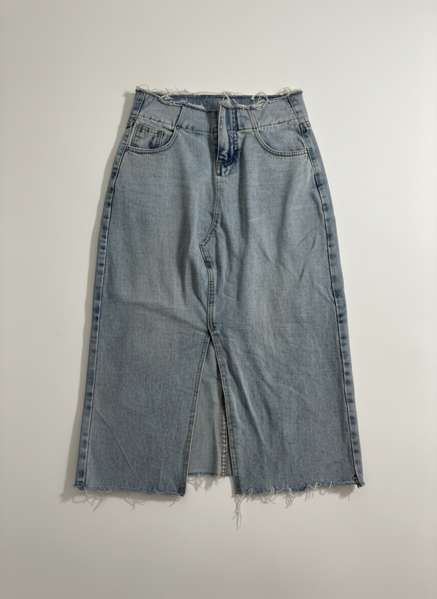 Jupe longue en jean
