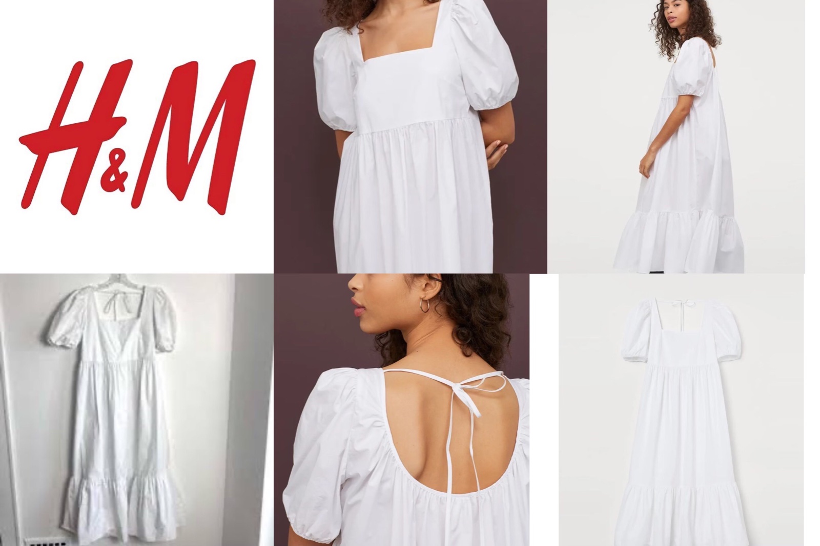 Robe longue blanc marque h&m