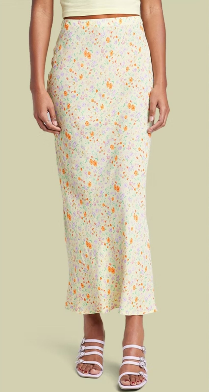 Jupe jaune pastel 