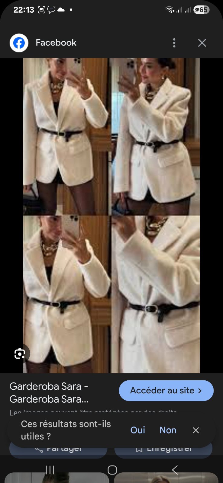Belle veste en blanc cassé 
