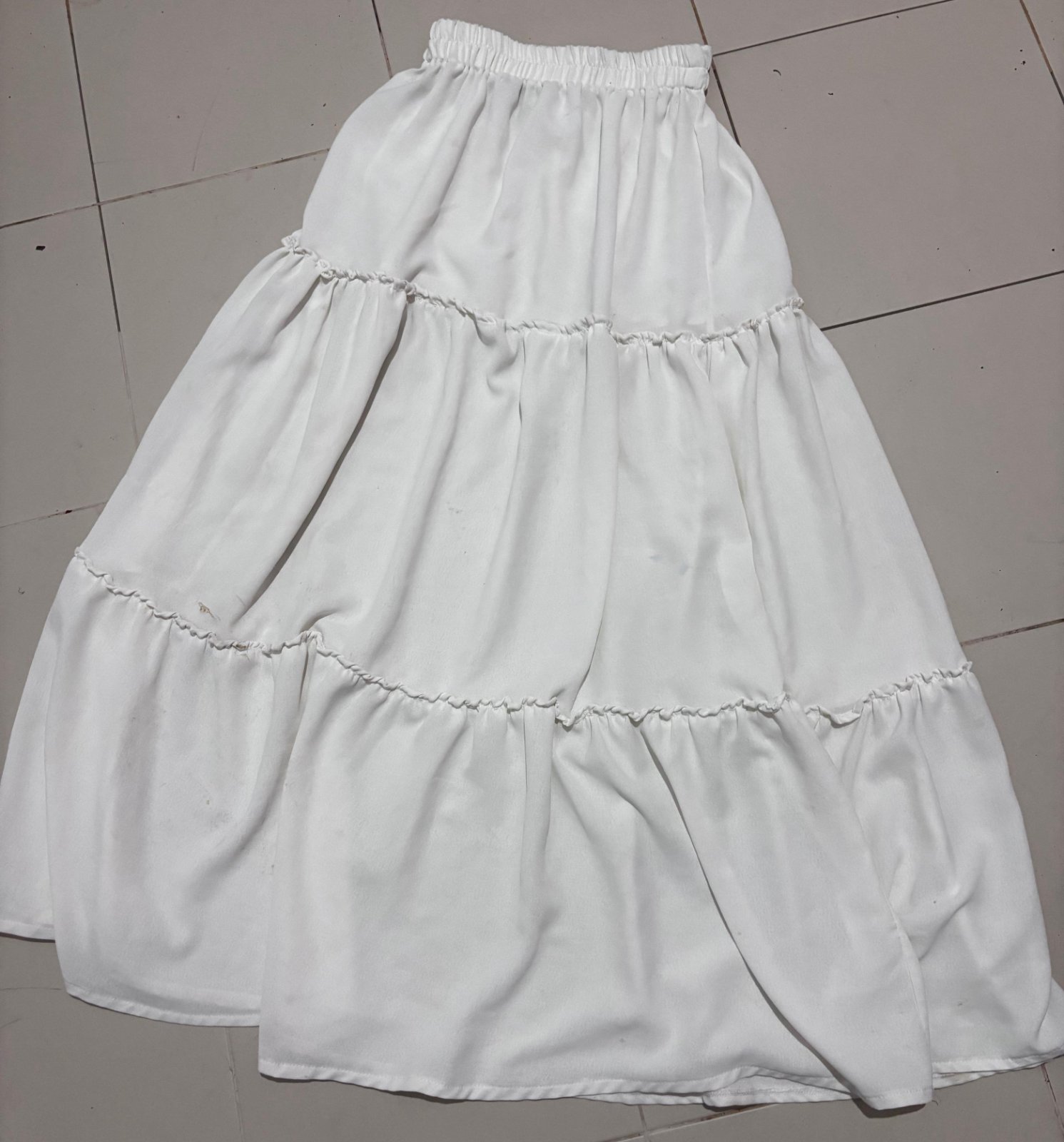 Maxi skirt blanc