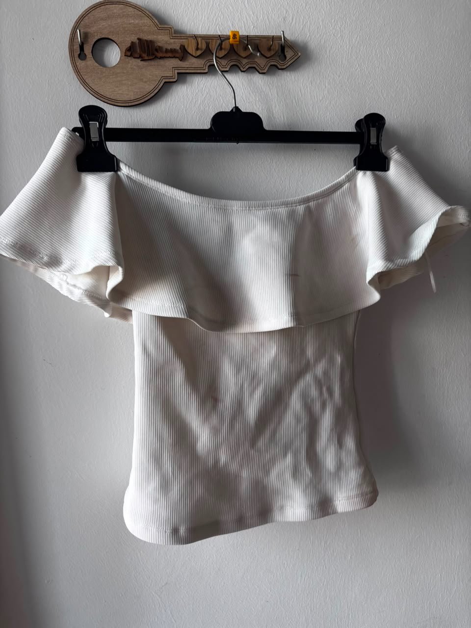 Pull blanc colle bateau 